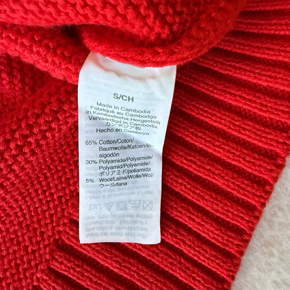 J. Crew Vibrant Red Crew Neck Sweater